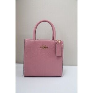 $328  Coach Mini Cally Crossbody IN Pink Refined pebble leather New With Tag